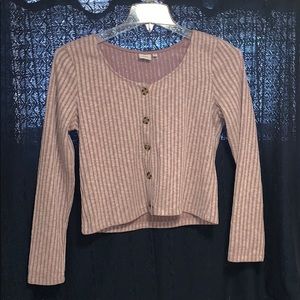 Pink button up long sleeve